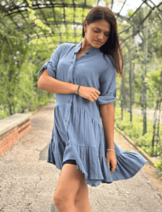 Vestido camisero muselina 